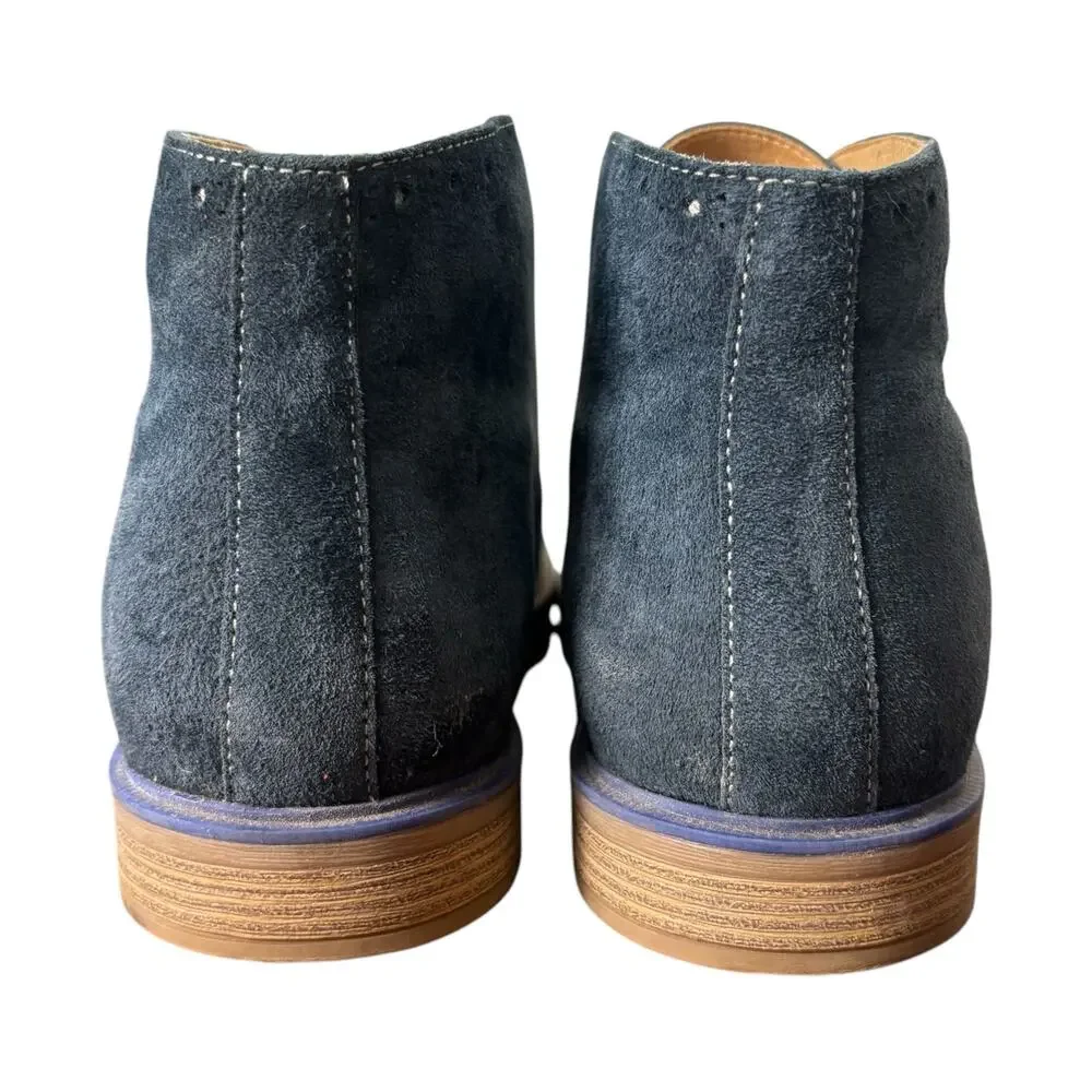 Hush Puppies Bounce Navy Suede Chukka Desert Boots Men’s 9M Comfort Minimalist